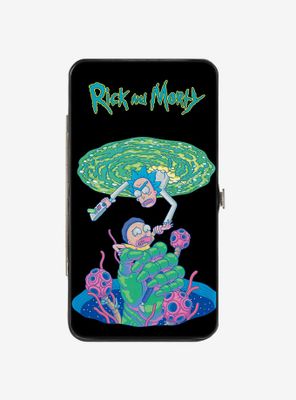 Rick And Morty Portal Battle Botanical Cell Hinge Wallet