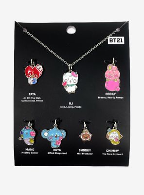 BT21 Candy Characters Interchangeable Charm Necklace Set