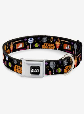 Star Wars Festive Candy Icons Seatbelt Dog Collar