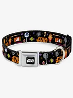 Star Wars Festive Candy Icons Seatbelt Dog Collar