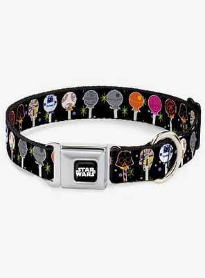 Star Wars Festive Lollipop Icons Seatbelt Dog Collar