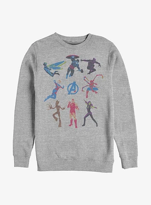 Marvel Avengers Character Collage Crew Sweatshirt