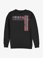 Marvel Avengers Character Faces Crew Sweatshirt