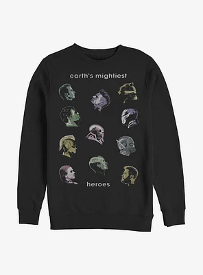 Marvel Avengers Profiles Crew Sweatshirt