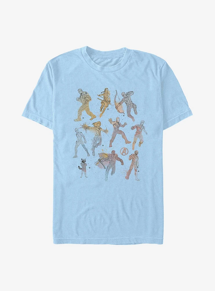 Marvel Avengers Endgame Watercolor T-Shirt