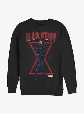 Marvel Black Widow Web Crew Sweatshirt