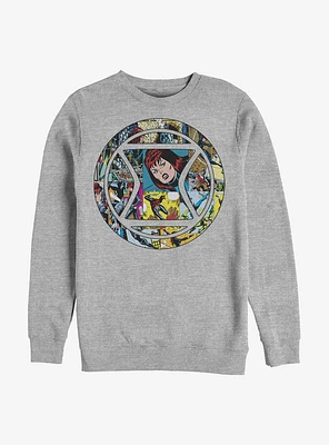 Marvel Black Widow Collage Crew Sweatshirt