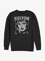 Marvel Black Widow Simple Block Crew Sweatshirt