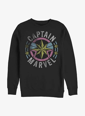 Marvel Captain 90's Logo Crew Sweatshirt