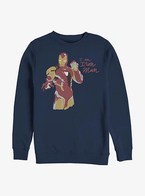Marvel Iron Man Scribbles Crew Sweatshirt