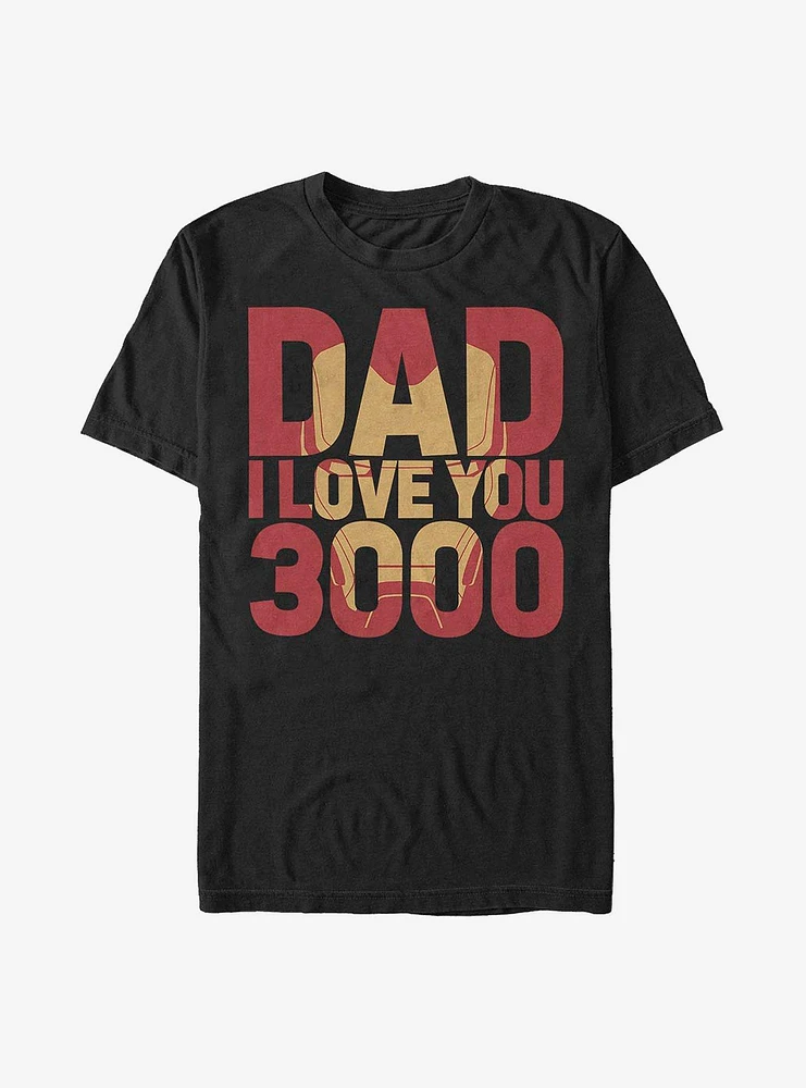 Marvel Iron Man Dad Love You 3000 T-Shirt