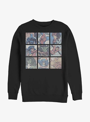 Marvel Avengers Hero Box Up Crew Sweatshirt