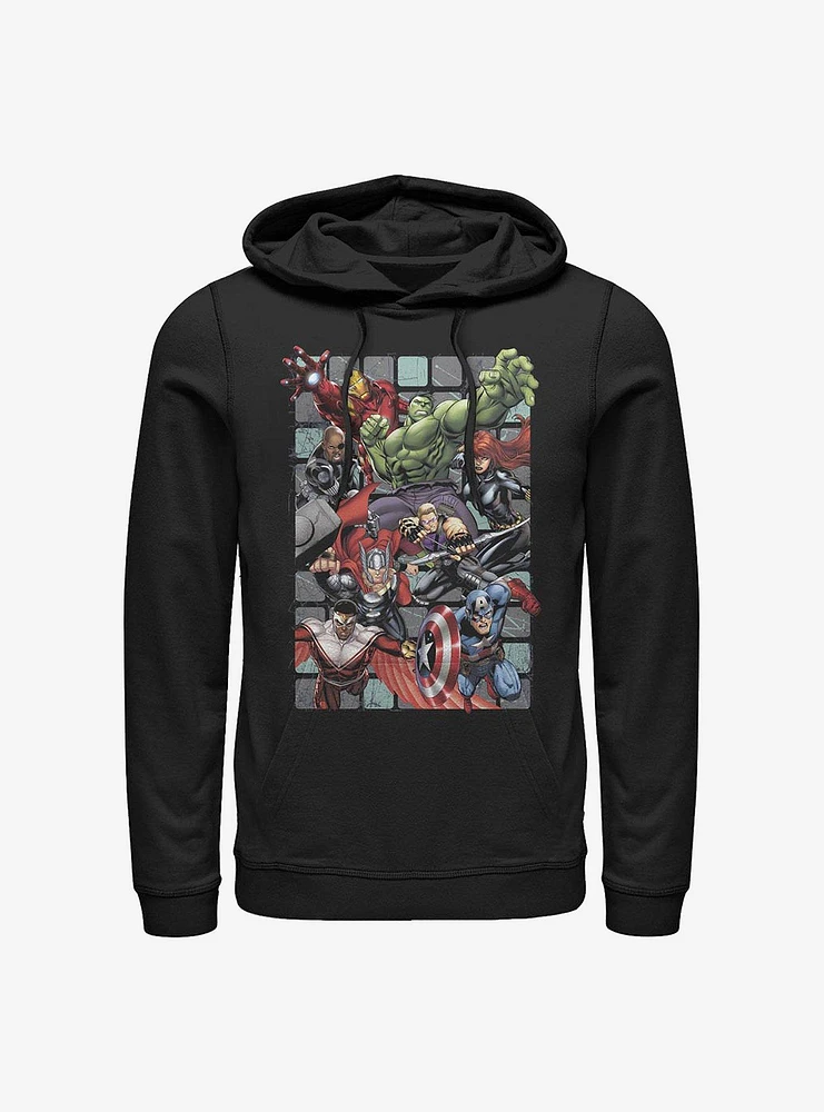 Marvel Avengers Assemble Squares Hoodie