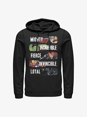 Marvel Avengers Adjectives Hoodie