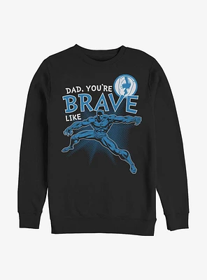 Marvel Black Panther Brave Like Dad Crew Sweatshirt
