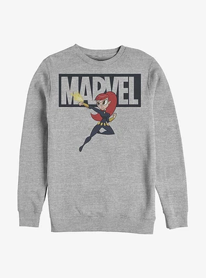 Marvel Black Widow Cartoon Icon Crew Sweatshirt