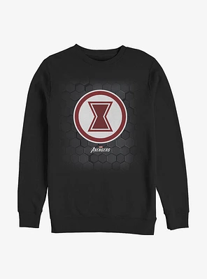 Marvel Black Widow Hex Logo Crew Sweatshirt