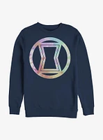 Marvel Black Widow Logo Tie-Dye Crew Sweatshirt