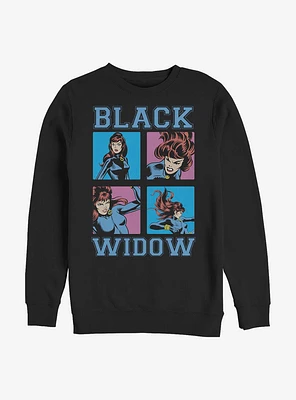 Marvel Black Widow Pop Art Crew Sweatshirt