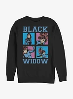 Marvel Black Widow Pop Art Crew Sweatshirt