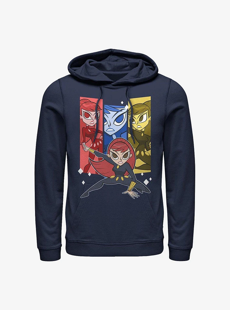 Marvel Black Widow Cartoon Trio Hoodie