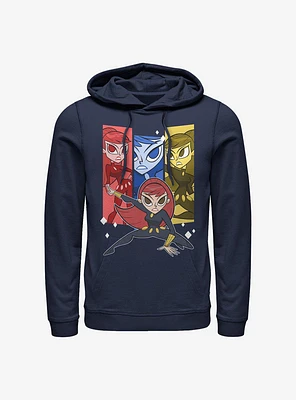 Marvel Black Widow Cartoon Trio Hoodie