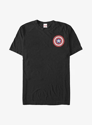 Marvel Captain America Pixel Badge T-Shirt