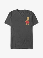 Marvel Guardians Of The Galaxy Groot Heart T-Shirt