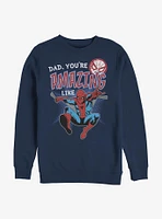 Marvel Spider-Man Amazing Like Dad Crew Sweatshirt