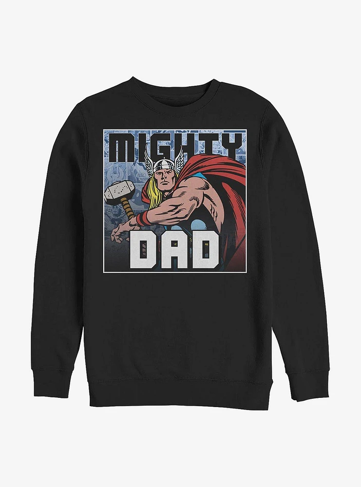 Marvel Thor Mighty Dad Frame Crew Sweatshirt