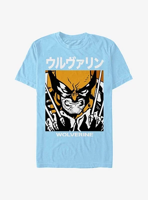 Marvel Wolverine Japanese Text Block T-Shirt
