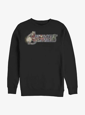 Marvel Avengers Hero Fill Logo Crew Sweatshirt
