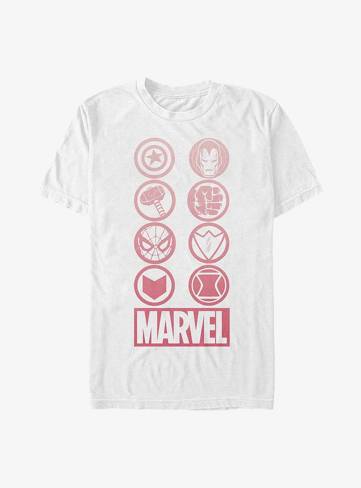 Marvel Avengers Gradient Icons T-Shirt