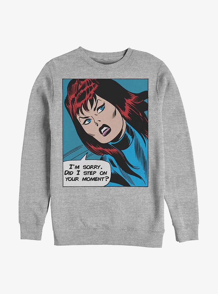 Marvel Black Widow I'm Sorry Crew Sweatshirt