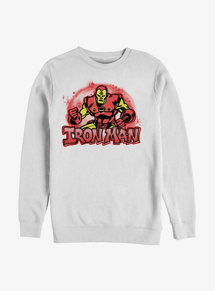 Marvel Iron Man Airbrushed Crew Sweatshirt