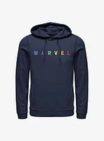 Marvel Simple Logo Rainbow Emblem Hoodie