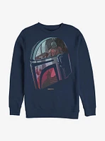Star Wars The Mandalorian Helmet Explanation Crew Sweatshirt