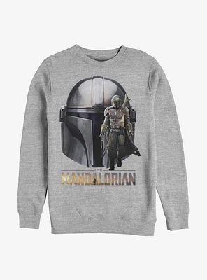 Star Wars The Mandalorian Mando Head Crew Sweatshirt