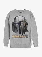 Star Wars The Mandalorian Mando Head Crew Sweatshirt