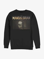 Star Wars The Mandalorian Child Logo Scene Crew Sweatshirt