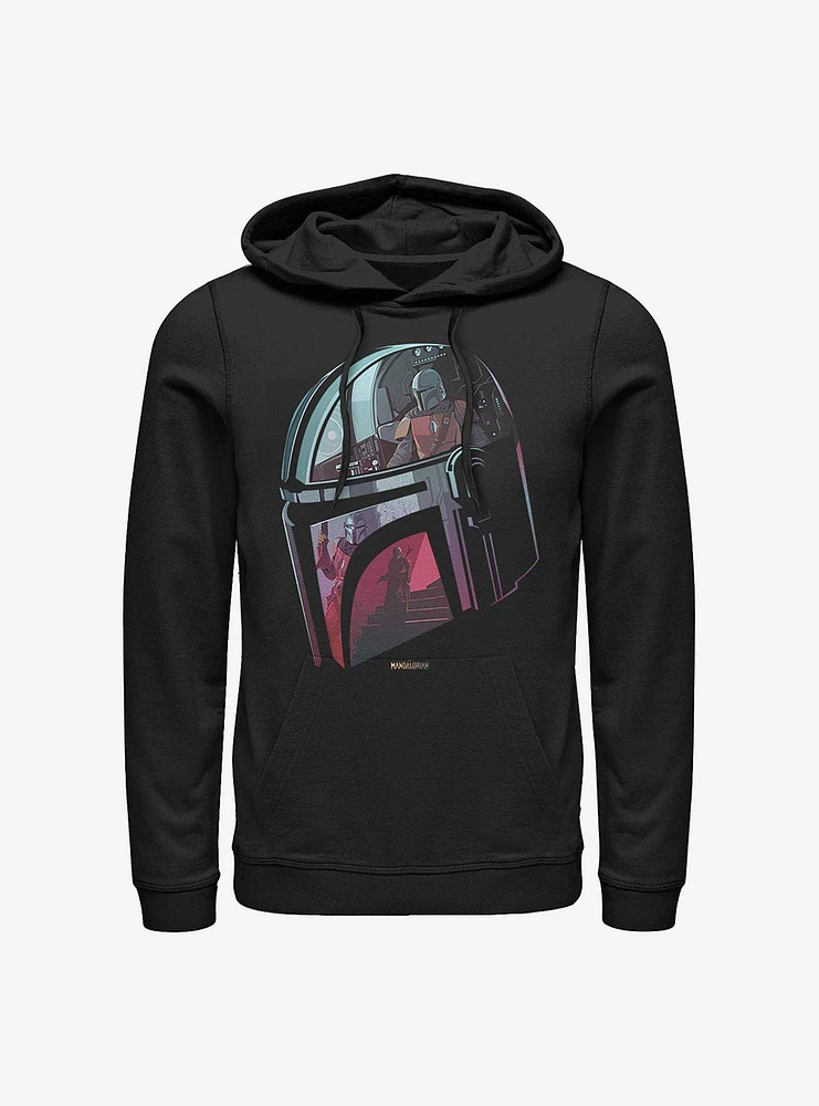 Star Wars The Mandalorian Helmet Explanation Hoodie