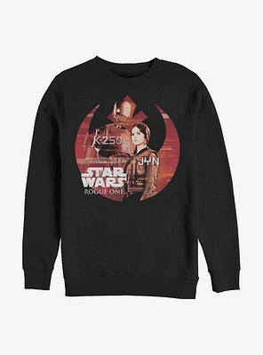 Star Wars Rogue One: A Story Rebel At Heart Crew Sweatshirt