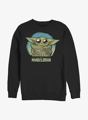 Star Wars The Mandalorian Child Cute Eyes Crew Sweatshirt