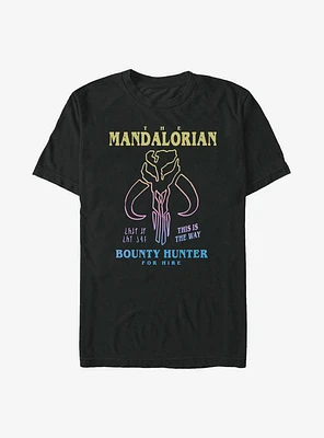 Star Wars The Mandalorian Bounty Hunter For Hire T-Shirt