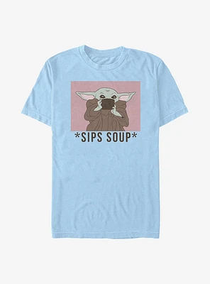 Star Wars The Mandalorian Child Sips Soup T-Shirt