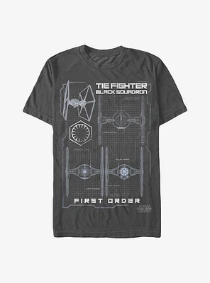 Star Wars: The Force Awakens Tie Fighter Black Squadron T-Shirt