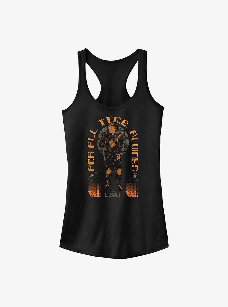 Marvel Loki For All Time. Always. Features Hunter B-15 Girls Tank