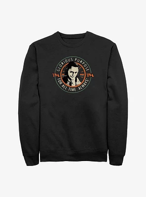 Marvel Loki Glorious Purpose For All Time Crew Sweatshirt