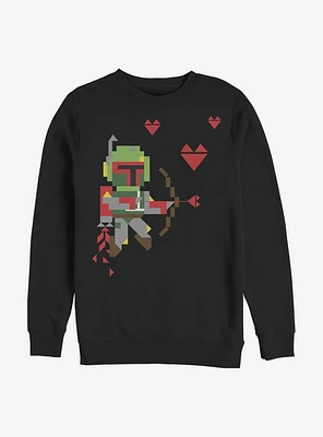 Star Wars Boba Pixel Love Crew Sweatshirt
