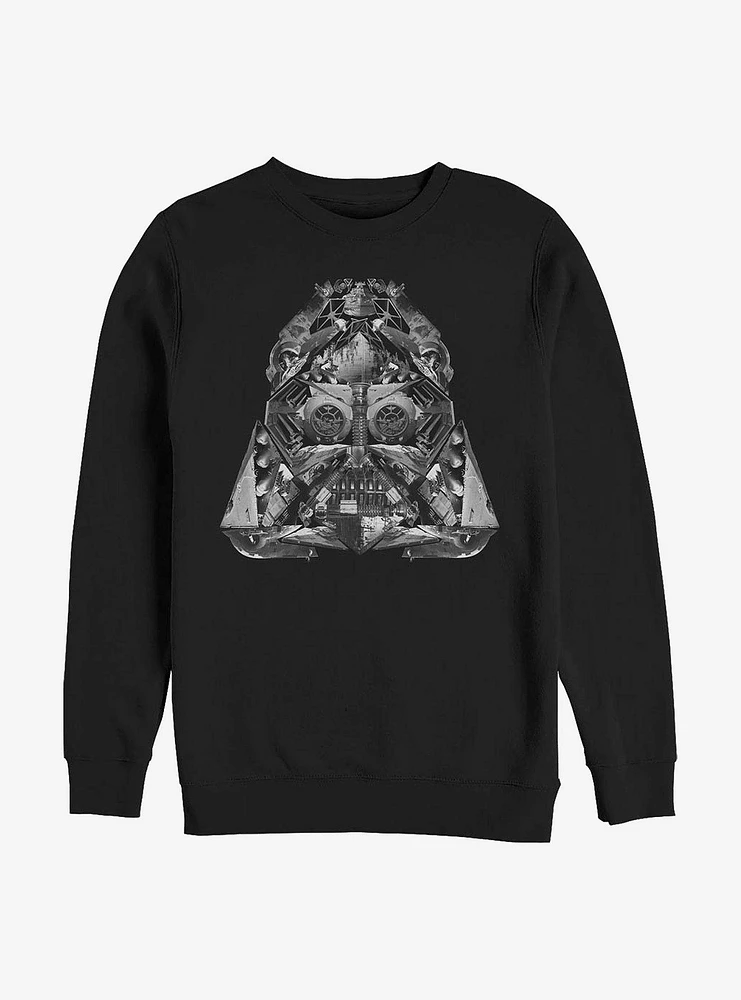 Star Wars Starfighter Vader Helmet Crew Sweatshirt